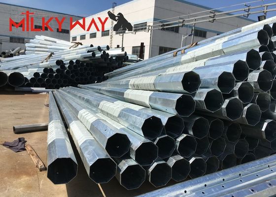 Poteau télescopique tubulaire en acier galvanisé 11M 8KN avec bitume, résistance à la limite d'élasticité 450 MPa