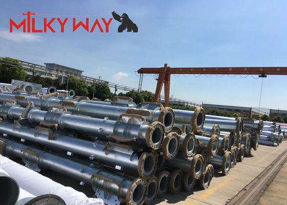35FT 70FT 90FT ligne de transmission Galvanisé acier pôle d'alimentation avec bitume pour la transmission d'énergie
