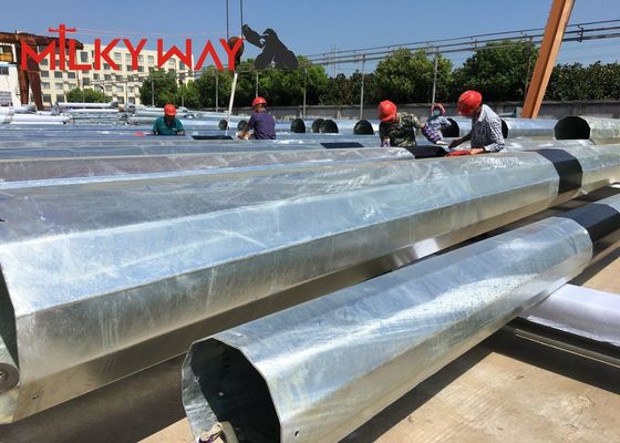 Galvanized Steel Pole Q345 for Transmission Line Hot Dip Galvanized