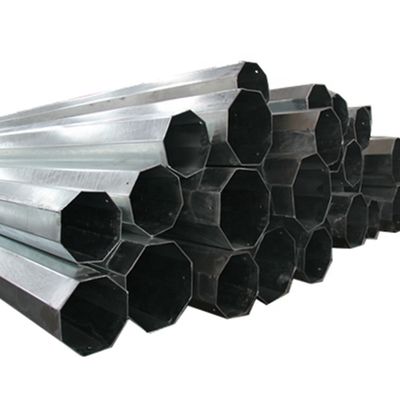Galvanized Steel Street Light Pole 6m 9m 12m 20ft 25ft 30ft Octagonal Round Type for 10KV-550KV with 300-1000 Kg Design Load
