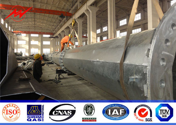 La distribution galvanisée de Polonais de courant électrique de 70ft pour 132kv 69kv Philippines projettent
