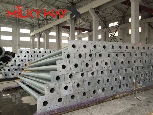 Poteau de lumière d'autoroute de poteau de lampe extérieure à mât élevé galvanisé par 10 m