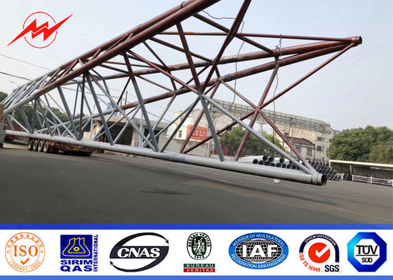 Les jambes mono en acier des télécom trois de Telecommunic Polonais de communication dominent avec la norme de la galvanisation 86