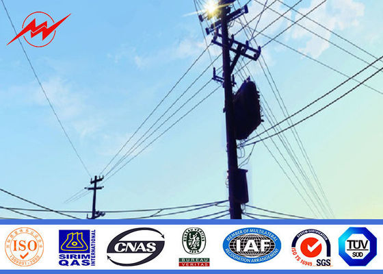 Preuve de vent Polonais en acier galvanisé conique conique pour la ligne projet de distribution