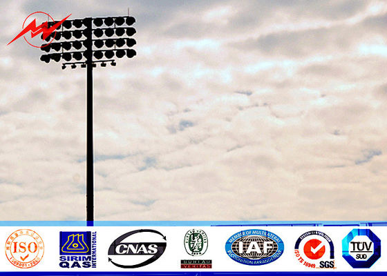50M 60 nos LED allument la tour légère de stade de mât de lumière de mât léger avec le chariot carré de lanterne