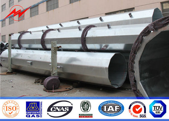 Tour mono de Polonais de micro-onde en acier de 16 côtés pour la ligne de transmission mobile