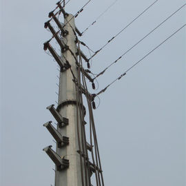 distribution en acier Polonais de Polonais de puissance d'isolateurs électriques polygonaux de 50FT pour 132KV
