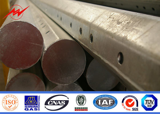 Puissance Polonais en acier de service électrique galvanisée pour 69kv en dehors de ligne de distribution