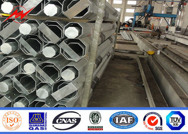 11m 3.8mm 2 colonne électrique en acier de transmission de Polonais galvanisée de section par FRP