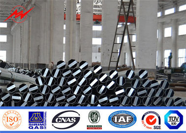 35 ft 500 kg 750 kg pôle tubulaire en acier 2,75 / 3 mm épaisseur galvanisée à chaud