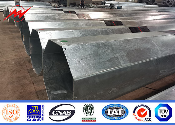 16m 1800 Dan Galvanized Steel Tubular Pole pour la ligne projet de distribution