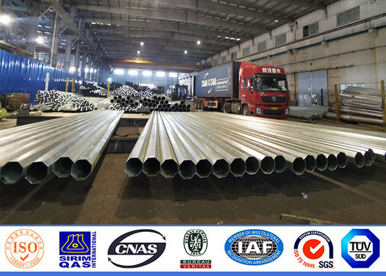 Ligne 9m Polonais en acier 5.5mm tubulaire de distribution avec FRP