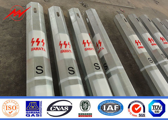 Ligne 9m Polonais en acier 5.5mm tubulaire de distribution avec FRP