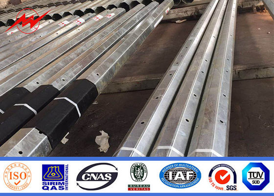 Ligne 9m Polonais en acier 5.5mm tubulaire de distribution avec FRP