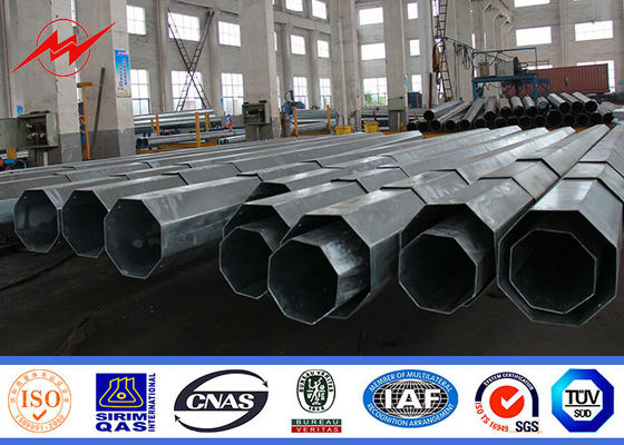 ASTM A572 GR50 15m Polonais en acier 16m tubulaire pour la ligne projet de distribution d'énergie