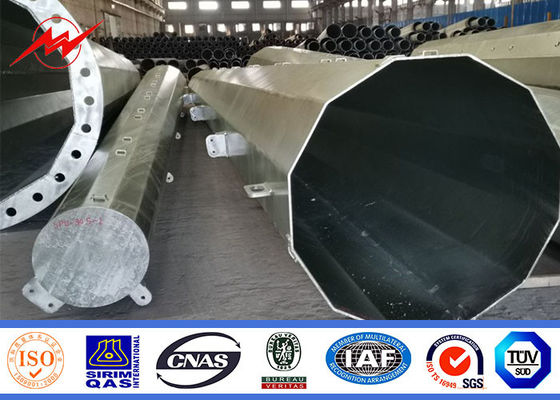 L'immersion chaude octogonale de 80ft 90ft a galvanisé Polonais tubulaire en acier ASTM A123