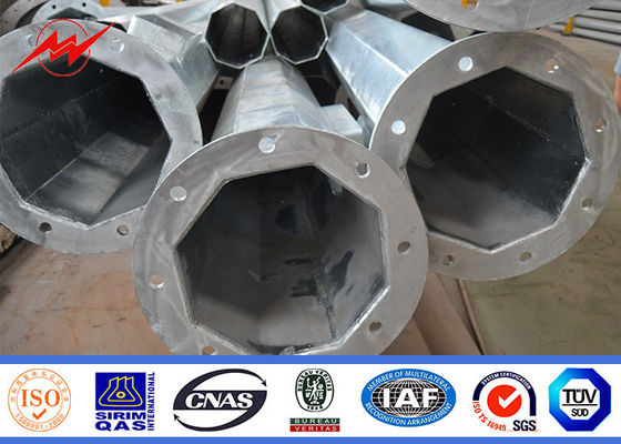 L'immersion chaude octogonale de 80ft 90ft a galvanisé Polonais tubulaire en acier ASTM A123