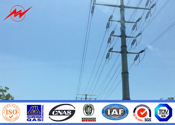 vitesse du vent en acier galvanisée Columniform 160km/Hour 30m/S de 12m Polonais