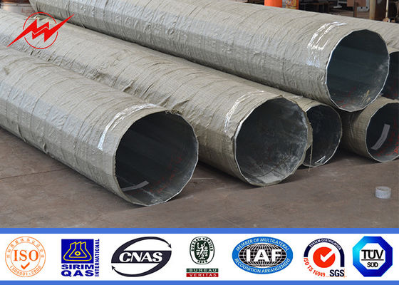 Polygone 12m 14m Astm A123 Polonais tubulaire en acier de galvanisation 69kv