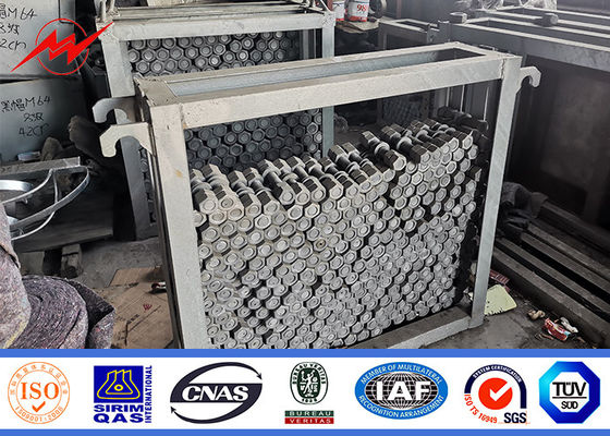 16m 1200 Dan Steel Tubular Pole Galvanized pour la ligne extérieure projet de distribution