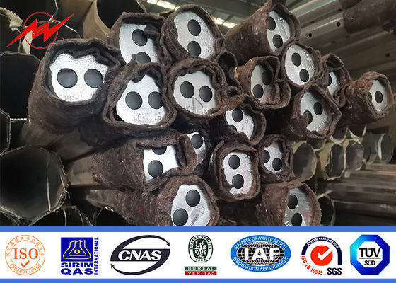 16m 1200 Dan Steel Tubular Pole Galvanized pour la ligne extérieure projet de distribution