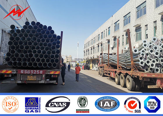 9 préparation de surface de galvanisation du mètre 13.4kn Polonais tubulaire pour la ligne électrique