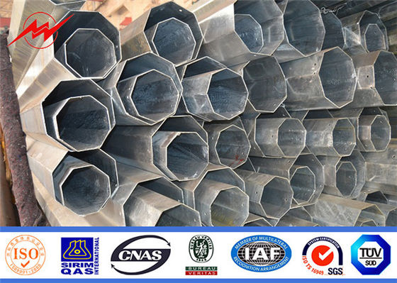 ASTM A123 Poteaux électriques d'utilité publique Galvanisation et revêtement en polyester de couleur