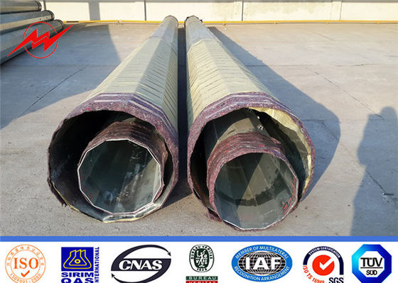 ligne de transmission polygonale de 36mm 11.8m 4000 Dan Electrical Power Pole To projet