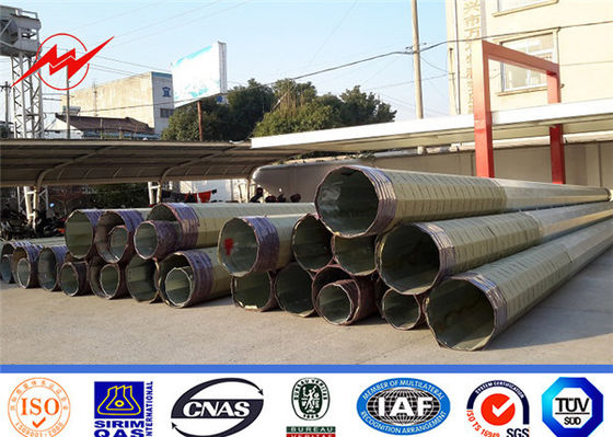 ligne de transmission polygonale de 36mm 11.8m 4000 Dan Electrical Power Pole To projet