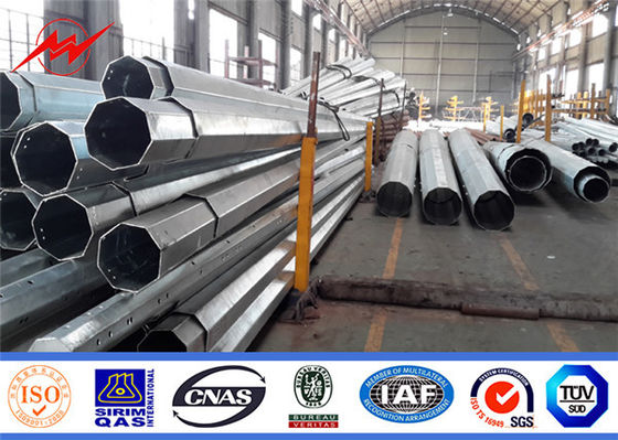 Astm 25ft 30ft Polonais galvanisé 35ft en acier la limite conventionnelle d'élasticité 345mpa 3mm