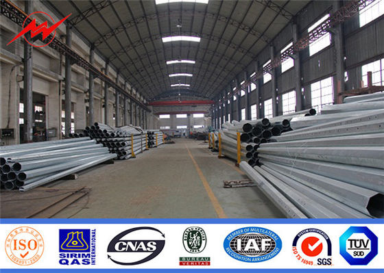 Astm 25ft 30ft Polonais galvanisé 35ft en acier la limite conventionnelle d'élasticité 345mpa 3mm