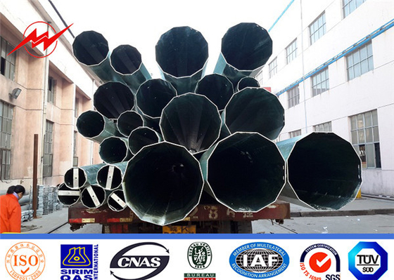 Q235 Q345 Pôle tubulaire en acier de 36 mm pour la ligne de transmission et de distribution d'électricité