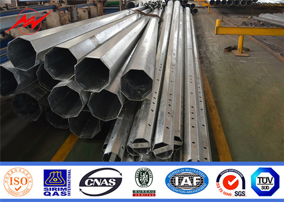 Ligne de transmission polygonale de 11.8m 4000 Dan Electrical Power Pole To projet