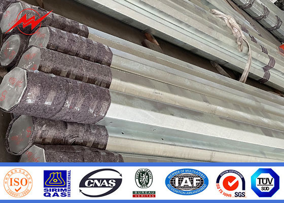 L'immersion chaude octogonale d'Electric Power Polonais de charge de 15KV 500KGF a galvanisé 25FT-45FT