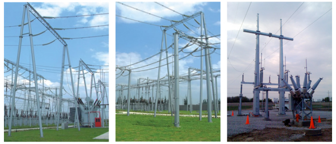 ligne de transmission en acier de circuit de double de Polonais de puissance de 10.5M 800 DAN compagnie d'électricité Polonais 1