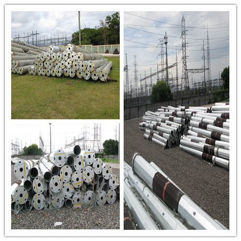 Courant électrique de distribution d'énergie Polonais/poteaux tubulaires d'entreprise d'électricité 0