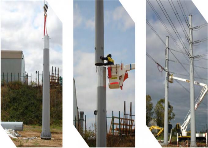 puissance de service en acier galvanisée tubulaire de 15M Polonais électrique Venezuela pour la distribution du courant 33KV électrique 2