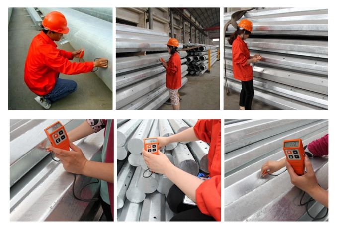 Poteau électrique en acier galvanisé à chaud pour la distribution, classe 5, classe 6, 9m 1