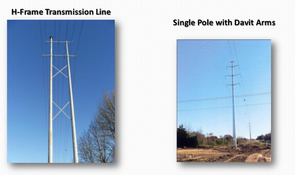80FT 90FT 138KV transmission électrique ligne de monopoles de pôle 1